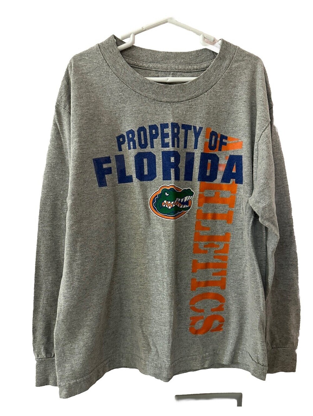 Boys Property Of Florida Gators Long Sleeve Gray Shirt Size Sm 8 Good Condition